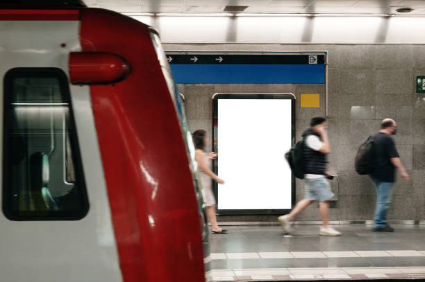istock Blank billboard in a subway station 1409434841