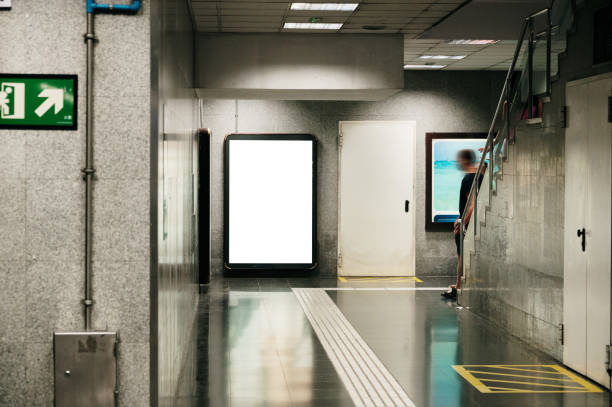 istock Blank billboard in a subway station 1409435181