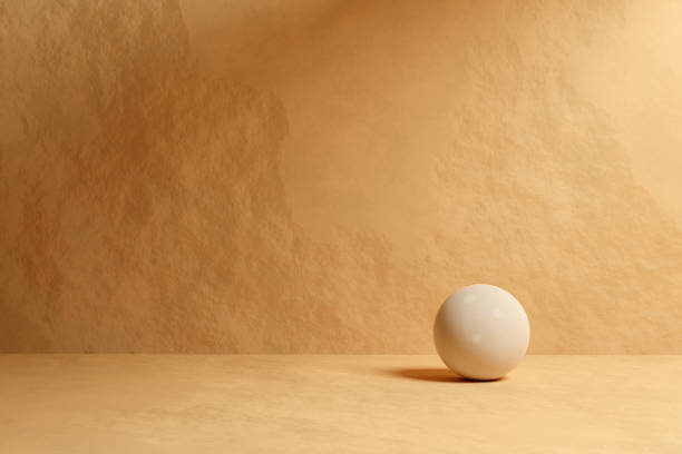 istock Beige sandstone podium mockup 1409435467