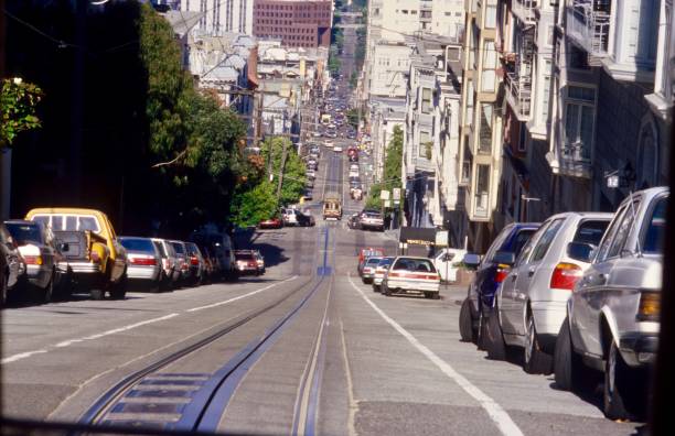 istock Stradownhill streets in San Francisco 1409452241