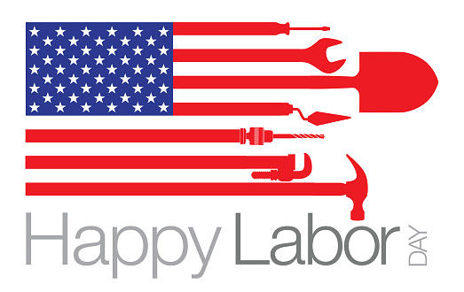 US Flag is used to represent Blue-collar workers during Labor Day. DIY, Building - Activity, Carpentry, Construction Industry, Home Improvement, Repairing, Industry,