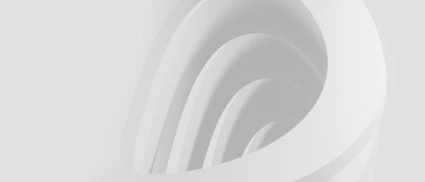 istock White Abstract Modern 3D Design Background, with Ripple, Abstract White Layers. 3D Render. 1409455051