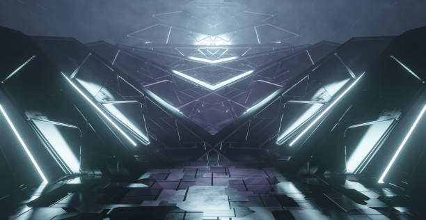 istock SciFi Unknown Interesting Smoke Light Turquoise Corridor Tunnel Banner Background Wallpaper 3D Illustration 1409455332