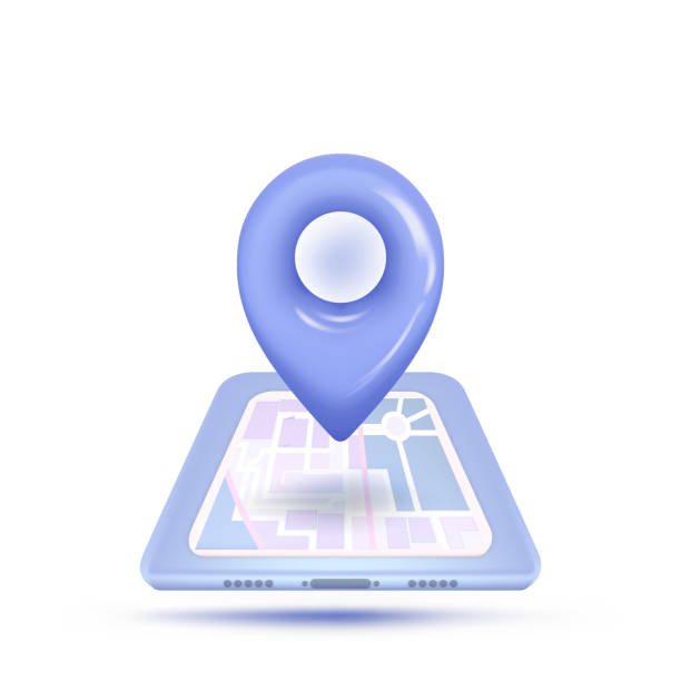 istock 3D location point marker of map or navigation pin icon sign on isolated white background. navigation is purple pastel colour with shadow on map direction. 3d GPS pin vector rendering illustration 1409455395