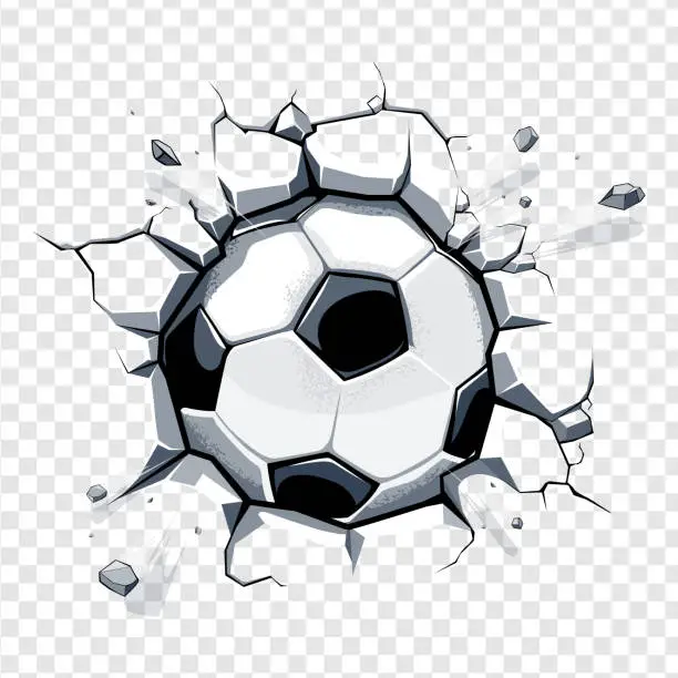 Vector illustration of Ball Crushing Some Surface