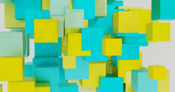 istock 3D rendering of an abstract background made of multicolored cubes 1409456840