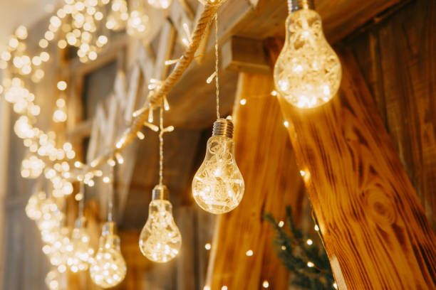 istock Luminous garland in the Christmas interior 1409457029