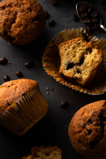 istock Coffee muffins dessert, food background, bakery themes 1409458628