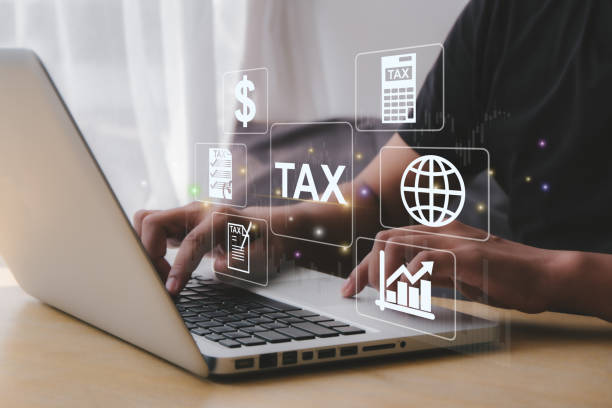 tax - tax tax form refund financial advisor imagens e fotografias de stock