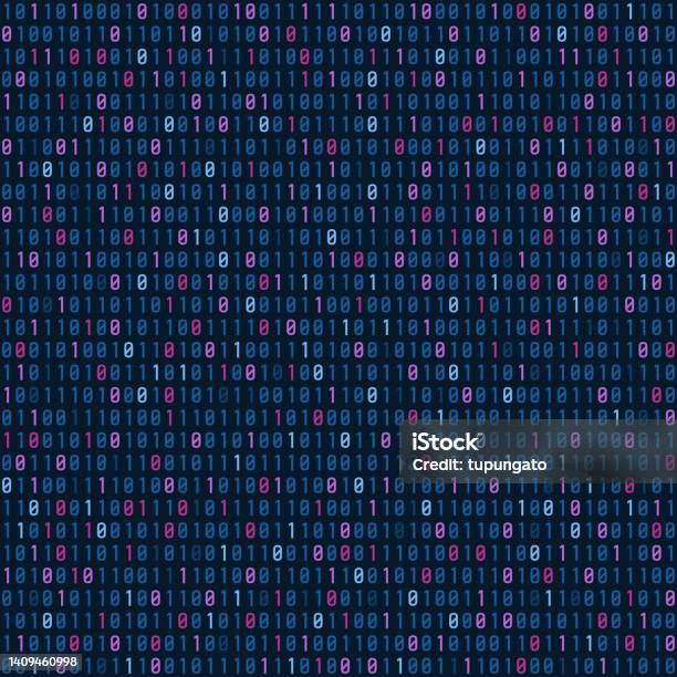 Binary Code Seamless Vector Texture Stock Illustration - Download Image ...
