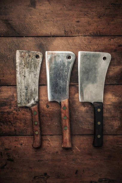 istock top view of three rustic hatchet for meat chopping 1409461042