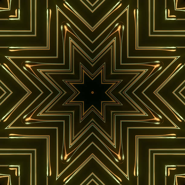 istock Psychedelic pattern of flowing drops of liquid metal. Modern design. 3d rendering digital illustration 1409461634