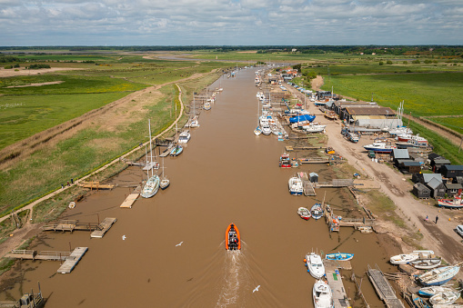 Photo captured nearer the mouth of the river between Southwold and Walberswick. Southwold's famous rib 'Coastal Voyager' can be seen in the photo as well.