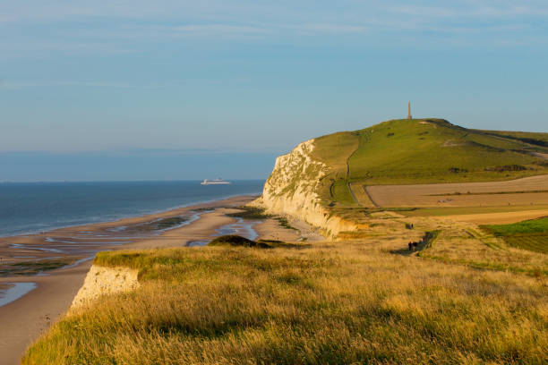 Cliffs on a beach in Cap Blanc Nez, France