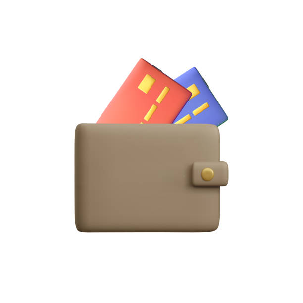 istock Wallet with bank cards Isolated on white background. Mobile banking concept. Online mobile money transfer. Vector illustration 1409467602