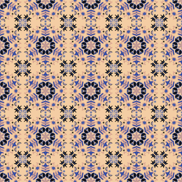istock Nature Seamless Pattern Garden Floral Background Damask Aboriginal Ornament Art 1409467899