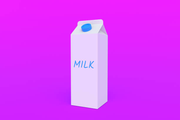 istock Package of milk. Dairy beverage. Healthy drink. 3d render 1409469784