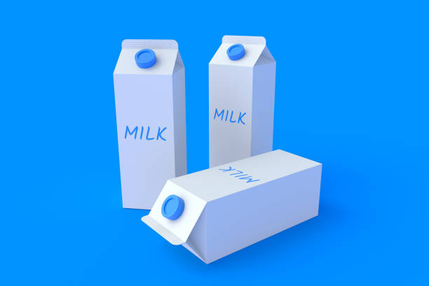 istock Packaging of milk. Dairy beverage. Healthy drink. 3d render 1409469786