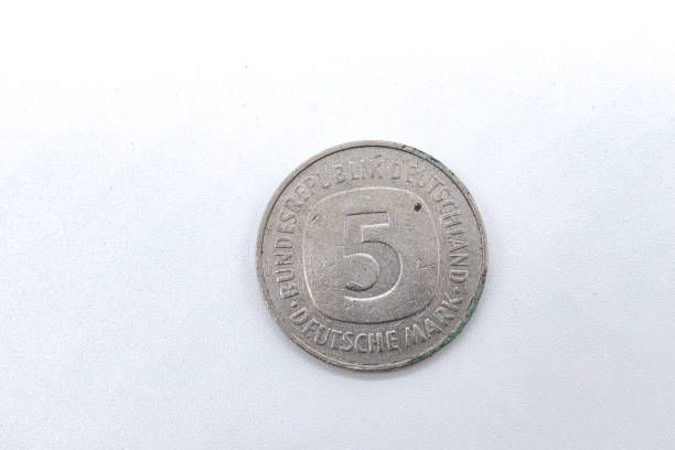 istock 5 german old coins on white background 1409474022
