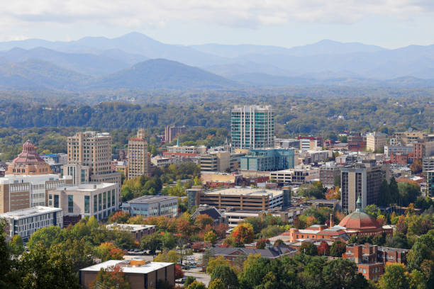 Asheville Skyline - North Carolina stock photo
