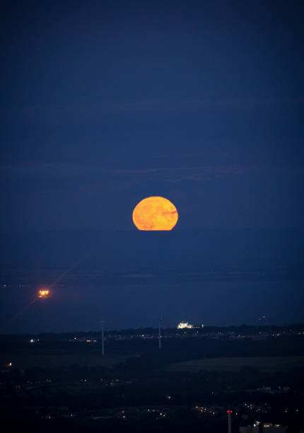 istock Buck moon from Lomond Hills, Fife 1409482235