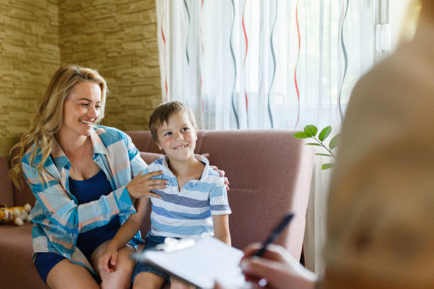 istock Mother with a son on a therapy 1409486659
