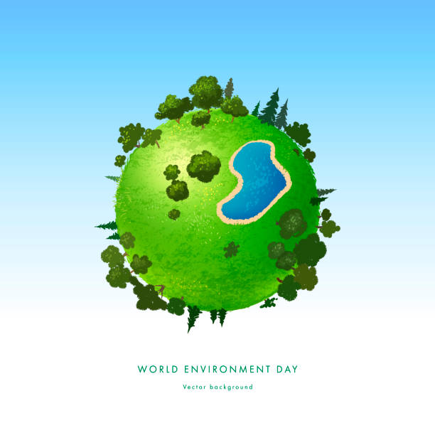 istock World environment day. Earth globe with splashes in watercolor style art. Concept design for banner, poster, greeting card. Vector illustration 1409487451