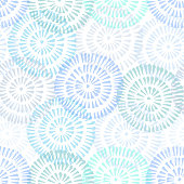 istock Bright Tie-Dye Shibori Sunburst Circles White Background Vector Seamless Pattern. Design Element for Spring-Summer Textiles, Wrapping Papers and Decoration. 1409489804