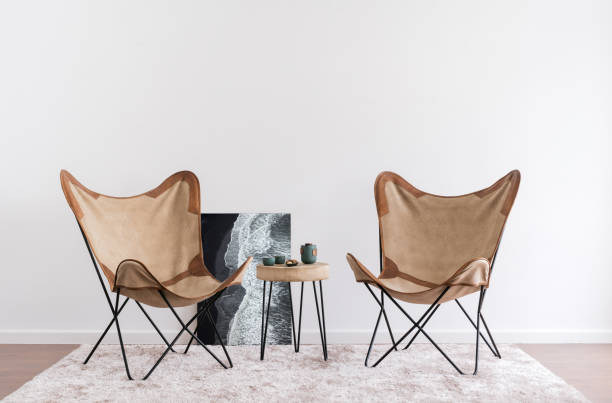 istock Living room with armchairs and home decor 1409492914