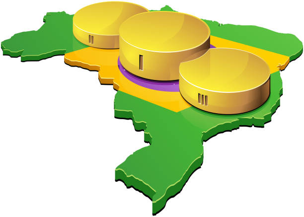 illustrazioni stock, clip art, cartoni animati e icone di tendenza di podio d'oro in brasile (tagliato) - brazil medal flag bronze medal