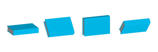 istock Set of closed blue books in different positions for bookstore 1409504745