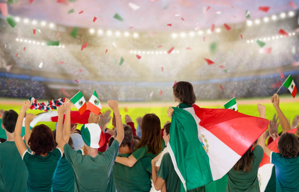 istock Mexico football team supporter on stadium. 1409513309