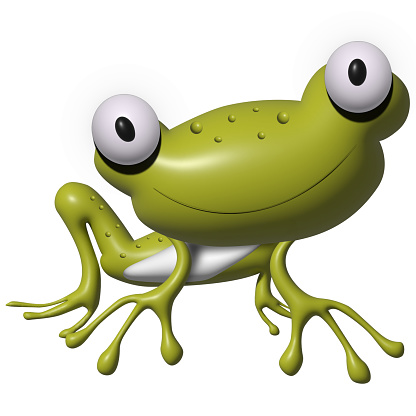 Frog isolated 3d render