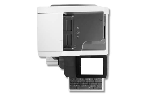 istock Business laser printer isolated on white background 1409516948