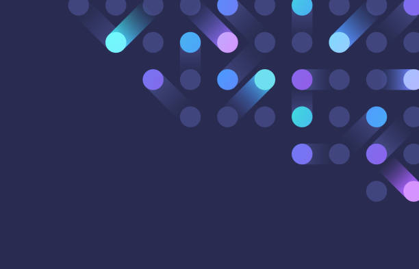 stockillustraties, clipart, cartoons en iconen met motion node networking connection communication abstract background pattern - toeleveringsketen