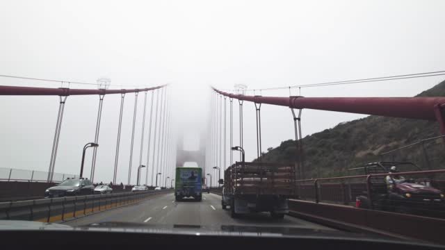 Shot of Driving onto Golden Gate Bridge