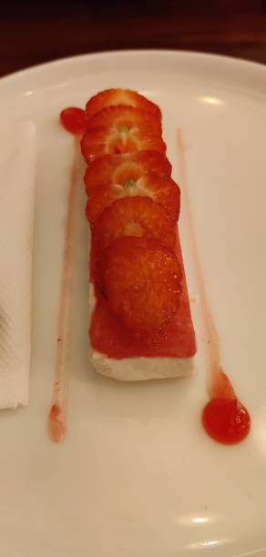 istock Fresh Strawberry Cheesecake. Close up shot. Fine Dining. 1409523973