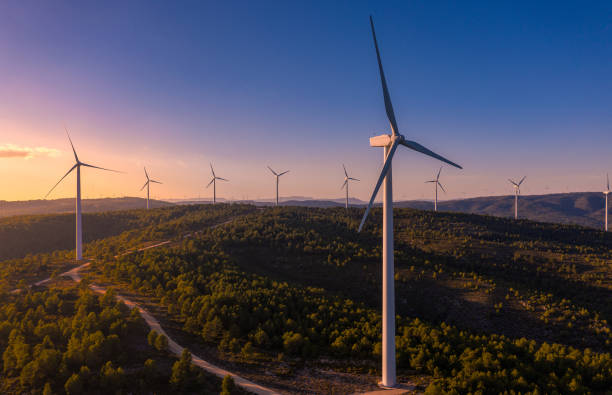 wiatraki energii odnawialnej - wind power zdjęcia i obrazy z banku zdjęć