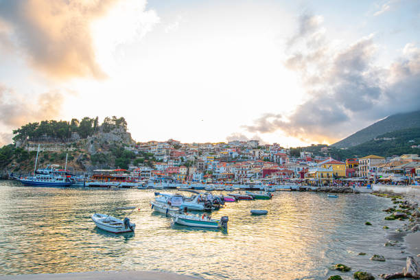 istock Beautiful panoramic view of Parga beach 1409525946