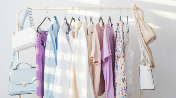 istock female  capsule summer wardrobe in  white room 1409527616