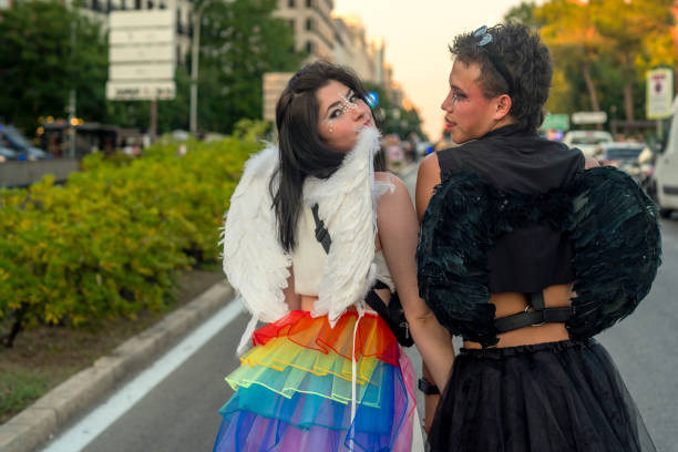 istock An LGBT couple at Madrid Pride 1409535058