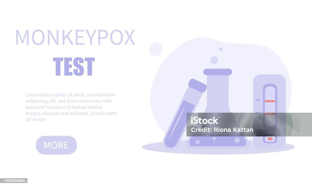 Monkeypox Testing Video Monkeypox Virus Test Webpage Illustration For Medical Clinique And ...
