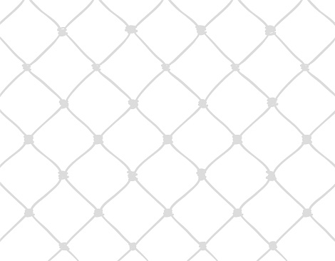 Entwined thread net pattern in gray color, isolated over white background.