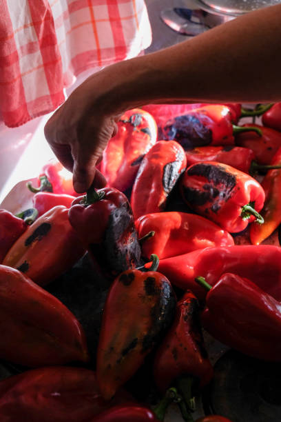 istock Burning red paprika on the stove 1409540593
