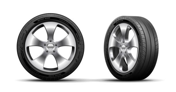 комплект 3d шин - tire stock illustrations