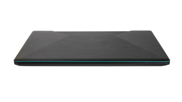 istock Black laptop pc isolated on the white background 1409552573