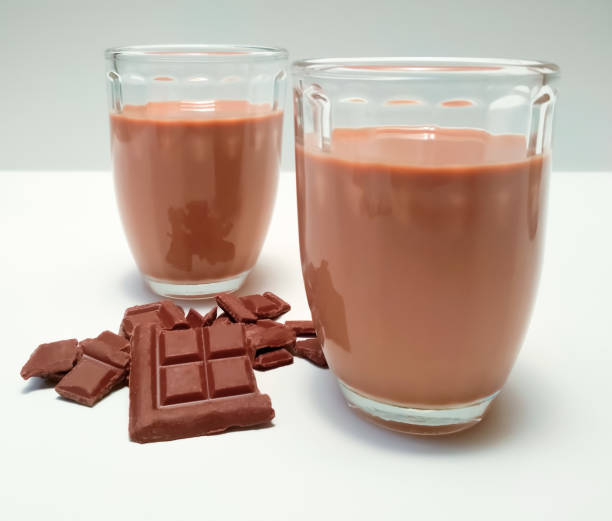 istock glass of chocolate beverage and chocolate bar 1409559693