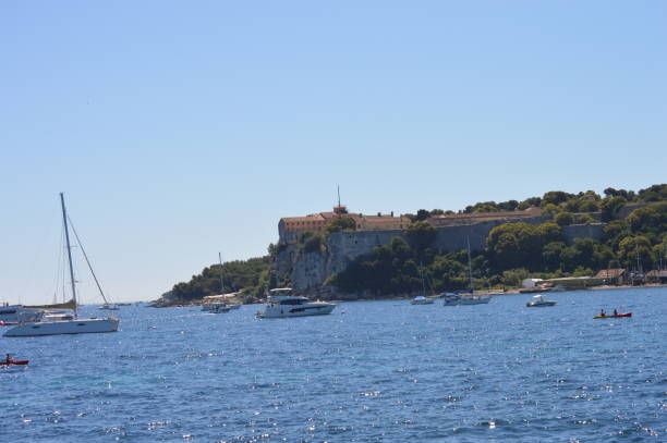 Sainte-Marguerite Island and its prison. stock photo