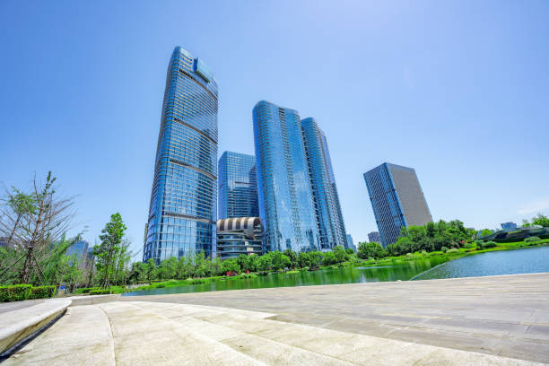 istock Sunny Chengdu Financial City 1409568919