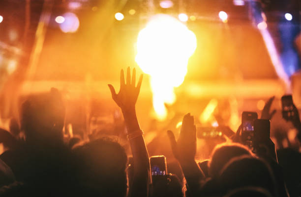 istock Rave party silhouettes. 1409569259
